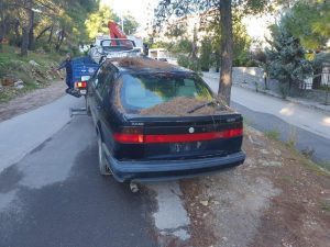 απομάκρυνση οχημάτων στο δήμο Διονύσου