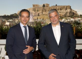 Συνάντηση του Περιφερειάρχη Αττικής Γ. Πατούλη με τον Πρόεδρο Σ. Καφούνη και τα μέλη του Εμπορικού Συλλόγου Αθηνών Γ. Πατούλης- Σ. Καφούνης
