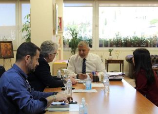 Συνάντηση του Περιφερειάρχη Αττικής Γ. Πατούλη με τον Δήμαρχο Μάνδρας-Ειδυλλίας Χ. Στάθη πατούλης περιφερειαρχης μάνδρα