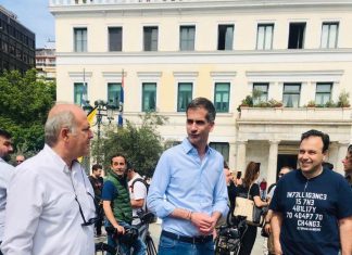 Ο Δήμαρχος Διονύσου Γιάννης Καλαφατέλης παραβρέθηκε στην Ποδηλατάδα του Δήμου Αθηναίων και της ΚΕΔΕ Αθήνα