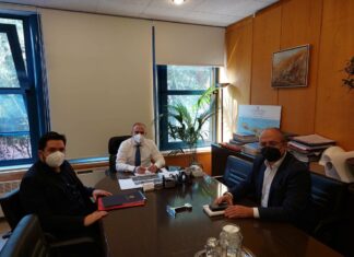 Ο δήμαρχος Ηρακλείου Αττικής Νίκος Μπάμπαλος στο Υπουργείο Υποδομών για το θέμα της Κύμης