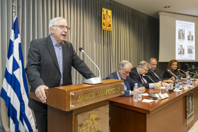 Με τη συμμετοχή του Δημάρχου Αμαρουσίου Θ. Αμπατζόγλου, η επίκαιρη ημερίδα με θέμα «Εθνικές και γεωπολιτικές προκλήσεις στην εξωτερική πολιτική» του Μαρουσιώτικου Κύκλου Διαλόγου